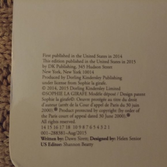 Dorling Toys New Sophies First Words Sophie The Giraffe Baby Flaps